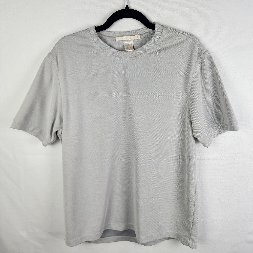 Perry Ellis Thick Short Sleeved Gray‎ Top Size Medium